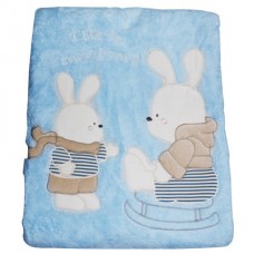 Махровый плед для новорожденного Aziz Bebe Велсофт Синий (011085Blue) Махровый плед для новорожденного Aziz Bebe Велсофт Синий (011085Blue)
